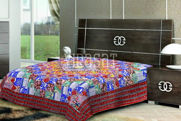 Multicolor-Shades-Floral-Cotton-Print-Double-Bed-Sheet